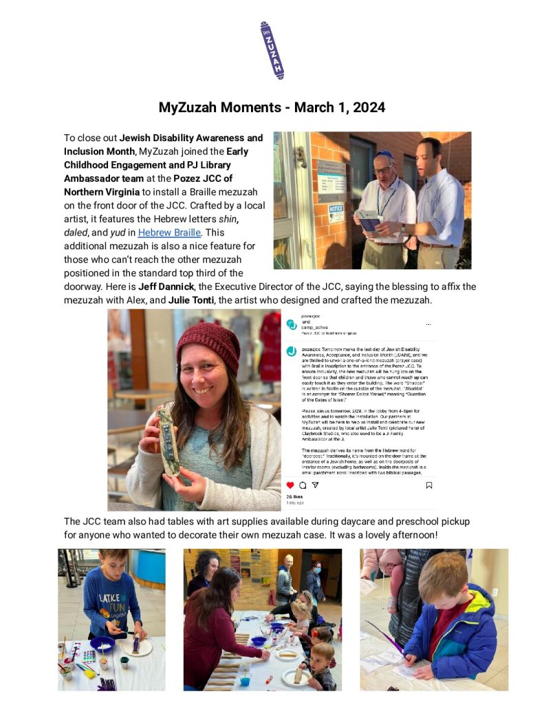 thumbnail of MyZuzah Moments – March 1, 2024